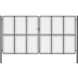 vidaXL vrtna vrata čelična 400 x 175 cm antracit | shoptok.hr