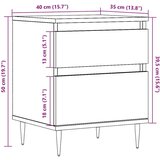 vidaXL Noćni ormarići 2 kom Artisan hrast 40x35x50 cm izrađeno drvo | shoptok.hr