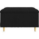  Shranjevalna tabureta z blazino Črna 80 x 80 x 45 cm blago, (5000208391) | Shoptok.si