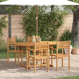 vidaXL Vrtni set za objed 5 pcs Smeđa | shoptok.hr