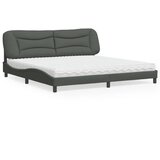 vidaXL Krevet s madracem tamnosivi 200 x 200 cm od tkanine | shoptok.hr