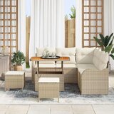  Sjedeća garnitura za vrt 8 kom. Bež poliratan 177.5 x 177.5 x 85 cm | shoptok.hr