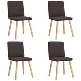 Maison Chic Jedilni stoli - Vzorci stoli 4 kosi temno rjavo blago A952, (22032391) | Shoptok.si