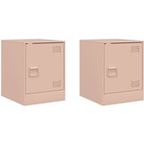 Maison Chic Dvo delni komplet Nočne omarice - Nočne mize roza 34,5x39x44 cm jeklo, (21687065) Cene