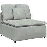  Modularna sofa s jastucima, baršunasta, svijetlosiva | Shoptok.si