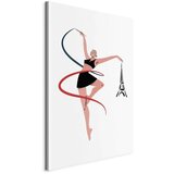  Slika - Rhythmic Gymnastics - Illustration of a Woman With a Ribbon 60x90 Na talijanskom platnu | shoptok.hr