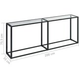vidaXL Konzolna mizica prozorna 200x35x75,5 cm kaljeno steklo | Shoptok.si