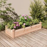 vidaXL Povišena vrtna gredica s oblogom 120x45x25 cm masivna jelovina | shoptok.hr