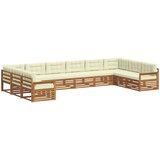  Setovi sofa 8 pcs Prirodna i krem Čvrsto drvo akacije | shoptok.hr