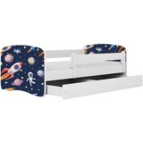  Drveni dječji krevet KOZMOS s ladicom - 160x80 cm bijeli | shoptok.hr