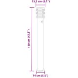  Vanjske podne svjetiljke sa senzorima 3 kom crne 110 cm čelik | shoptok.hr