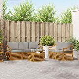  Set vanjskih sofa 6 kom. Prirodna i svjetlosiva | shoptok.hr