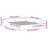  Krevetna konstrukcija Bijelo 140 x 210 cm Čvrsto borovo drvo | shoptok.hr