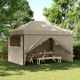 vidaXL Zložljivi pop-up šotor za zabave 4 stranice taupe Cene