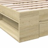  Okvir za krevet s ladicom boja hrasta 100x200 cm drveni | shoptok.hr