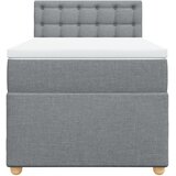  Krevet s oprugama i madracem svjetlosivi 100x200 cm od tkanine | shoptok.hr