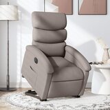 Maison Chic Električni naslanjač - Relax naslanjač s funkcijo vstajanja taupe blago, (22061298) | Shoptok.si