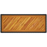  Vrtni bočni stolić s drvenom pločom crni 100x40x75 cm poliratan | shoptok.hr