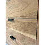 Livetastic Komoda Akazie, Pravi Les, Črna | Shoptok.si
