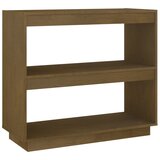Maison Chic Knjižna omara - Knjižni regal medeno rjava 80x35x71 cm trdna borovina, (21724968) Cene