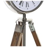  Galda pulkstenis DKD Home Decor 22 x 40 x 80 cm Prirodno Srebrna Aluminij Tronožac Drvo Manga tradicionalan | shoptok.hr