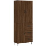  The Living Store Visoka komoda rjav hrast 69,5x34x180 cm inženirski les - Visoka Omara, (21454762) | Shoptok.si