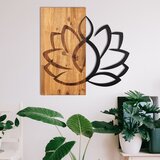 Atelier Del Sofa zidna dekoracija Lotus, 58x58 cm, Smeđe boje | ePonuda.com