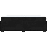 vidaXL Krevetna konstrukcija s madracem Crna 200 x 200 cm Baršun | shoptok.hr