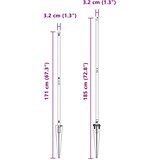  Stup za ogradu 26 pcs Siva 3,2 x 3,2 x 140 cm | shoptok.hr