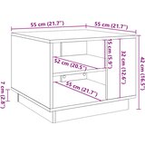  Stol za kavu staro drvo 55x55x42 cm konstruirano drvo | shoptok.hr