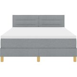  Kutija proljeće krevet s madracem i LED svjetlom svjetlosiv 160x200 cm tkanina | shoptok.hr