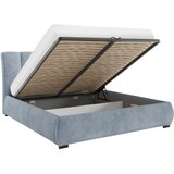 MID.YOU OBLAZINJENA POSTELJA 140 cm x 200 cm , les, tekstil, leseni material modra | Shoptok.si