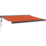 Maison Chic Zložljiva tenda - Senčniki oranžna in rjava 4,5x3 m blago in aluminij, (22038405) | Shoptok.si