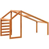 vidaXL Streha za otroško posteljo voščeno rjava 198x97x113 cm borovina | Shoptok.si