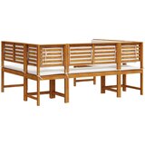  Set vrtnih klupa s jastučićima od 5 dijelova od čvrstog akacijevog drva | shoptok.hr
