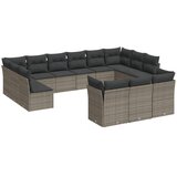  13-dijelni set vrtnih sofa od poliratana s jastucima sivi | shoptok.hr