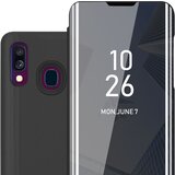 Cadorabo CASE, združljiv s Samsungom v turmalinski črni barvi - prozorno za zaščito z ogledalom z ogledalom s funkcijo stojala 360 stopinj zaščita, (20572741) | Shoptok.si