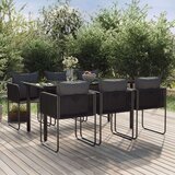  7-dijelni vrtni blagovaonski set crni | shoptok.hr