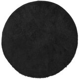  Čupavi tepih s visokim vlaknima crni 100x100 cm poliester | shoptok.hr