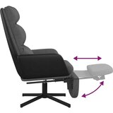  Stol za sproščanje z oporo za noge temno sivo blago, (20934725) | Shoptok.si