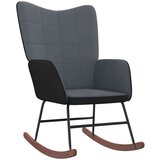 vidaXL Gugalni stol temno siv žamet in PVC Cene