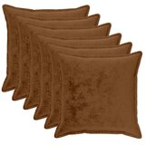  Presvlaka za jastuk 6 kom. HOUTEN Svijetlosmeđa 80 x 80 cm - Dizajn s paspulom Svijetlosmeđa 80 x 80 cm | shoptok.hr