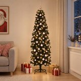  Umjetno usko božićno drvce s kuglicom 210 cm 300 LED lampica | shoptok.hr