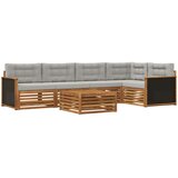  Set vanjskih sofa 6 kom. Prirodna i svjetlosiva Poliester | shoptok.hr