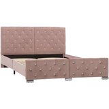 vidaXL Posteljni okvir roza blago 140x200 cm | Shoptok.si