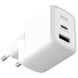 Ksix Gan ultrabrzi zidni punjač 45W PD & PPS, 1 x USB-C + 1 x USB-A, bijeli Cijene