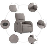  Naslonjač na podizanje od tkanine smeđesivi | shoptok.hr