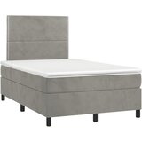  box spring s madracem LED svjetlosivi 120x190 cm tkanina | shoptok.hr