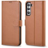 ICARER usnjena torbica denarnica za galaxy S22+ rjava, (21974347) Cene