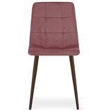 KARA stolica - tamnoružičasti baršun / noge od oraha x 4 | shoptok.hr
